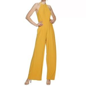 Nina Leonard Mustard Yellow Jumpsuit